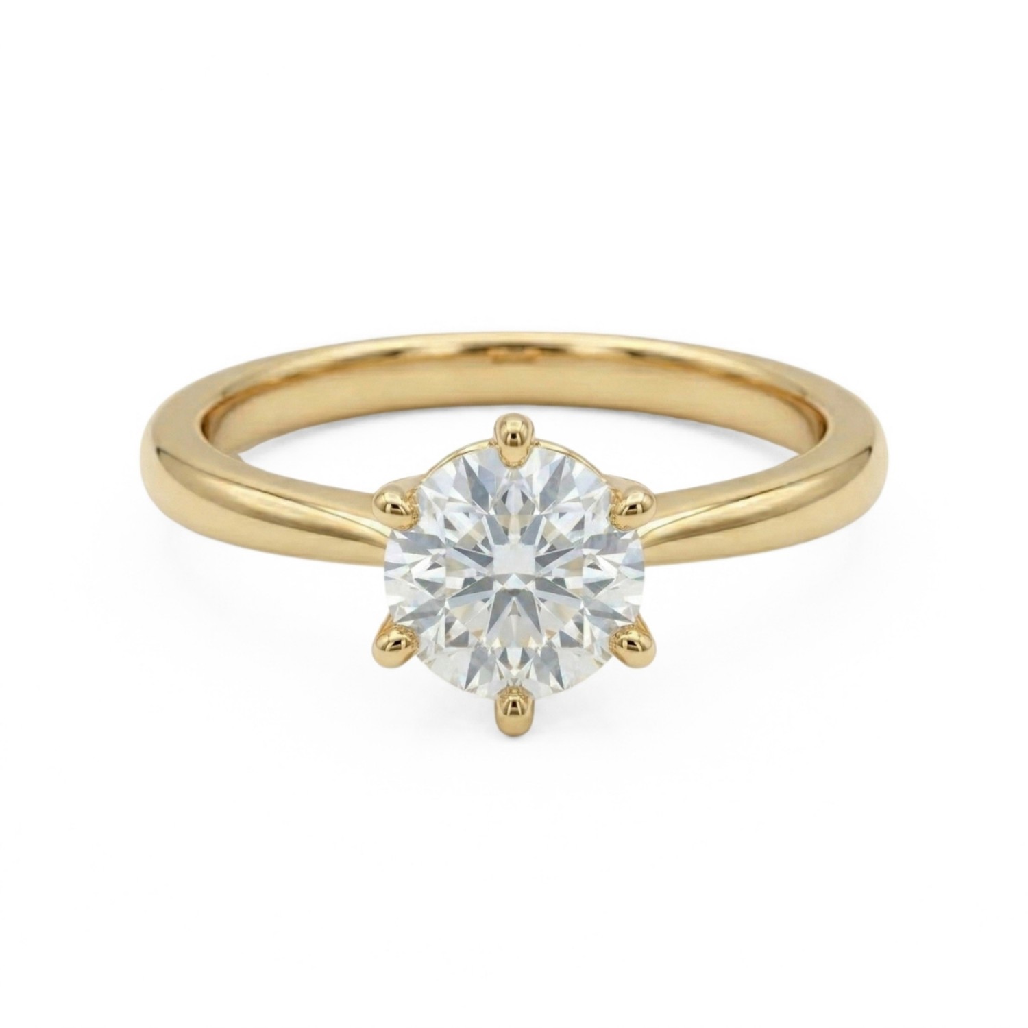 Diamantring forlovelsesring 1 ct i 14kt gull. Diona - 18001100