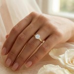 Diamantring forlovelsesring 1 ct i 14kt gull. Diona - 18001100
