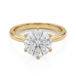 Forlovelsesring med lab grown diamant 2,0 ct River (D/E) VS1 3xExcellent i gult gull - 18007200LG-gg