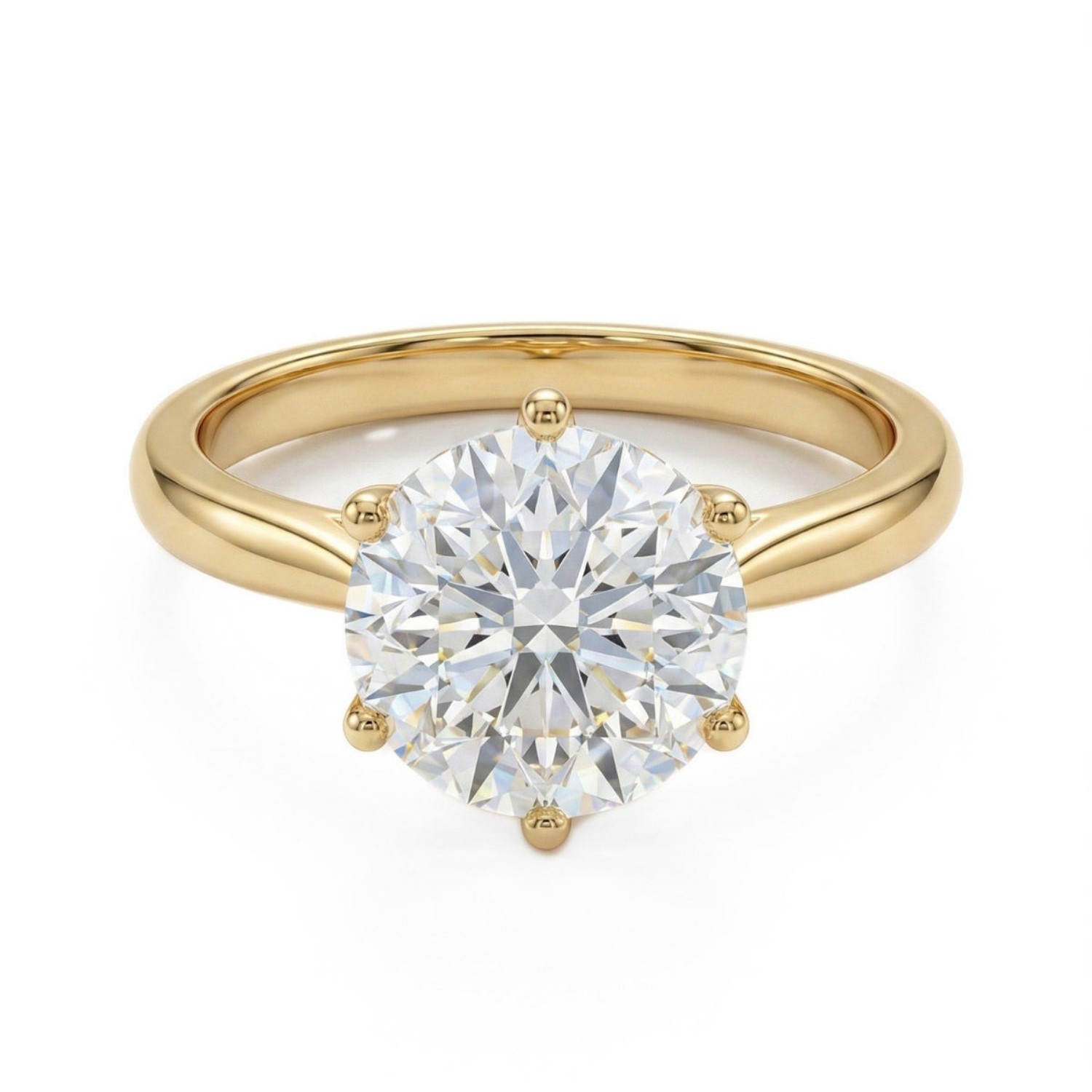 Forlovelsesring med lab grown diamant 2,0 ct River (D/E) VS1 3xExcellent i gult gull - 18007200LG-gg