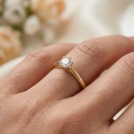 Diamantring forlovelsesring 0,50 ct i 14kt gull. Diona - 18001050