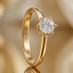 Forlovelsesring diamantring Diona 0,50 ct TW-Si 14kt gult gull - 180010500