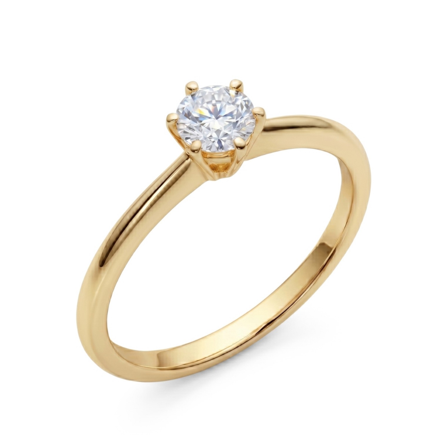 Forlovelsesring diamantring Diona 0,50 ct TW-Si 14kt gult gull - 180010500
