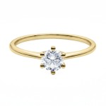 Forlovelsesring diamantring Diona 0,50 ct TW-Si 14kt gult gull - 180010500