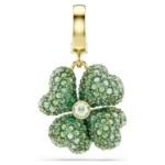 Swarovski smykke Idyllia charm Clover, Green, Gold-tone plated - 5743130