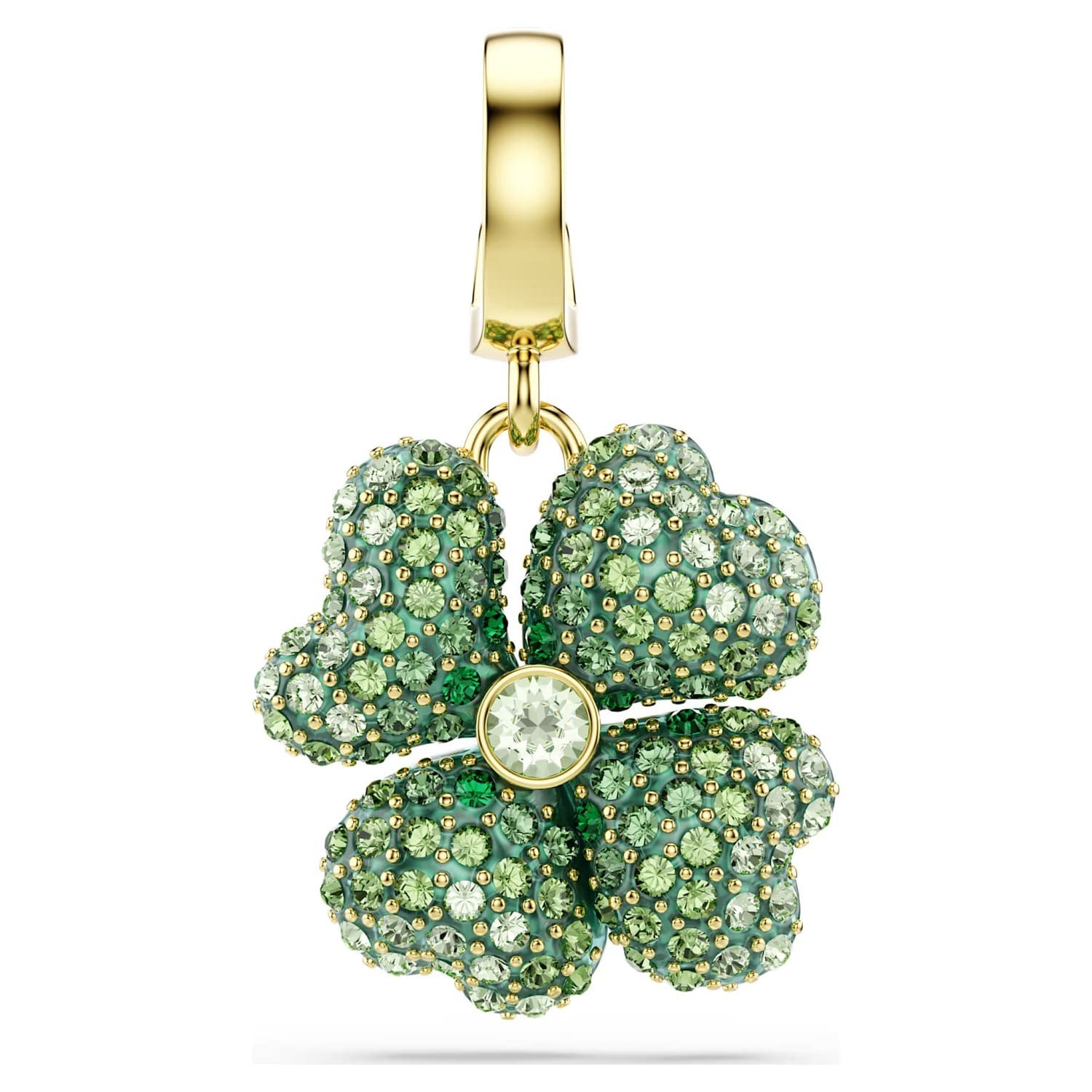 Swarovski smykke Idyllia charm Clover, Green, Gold-tone plated - 5743130