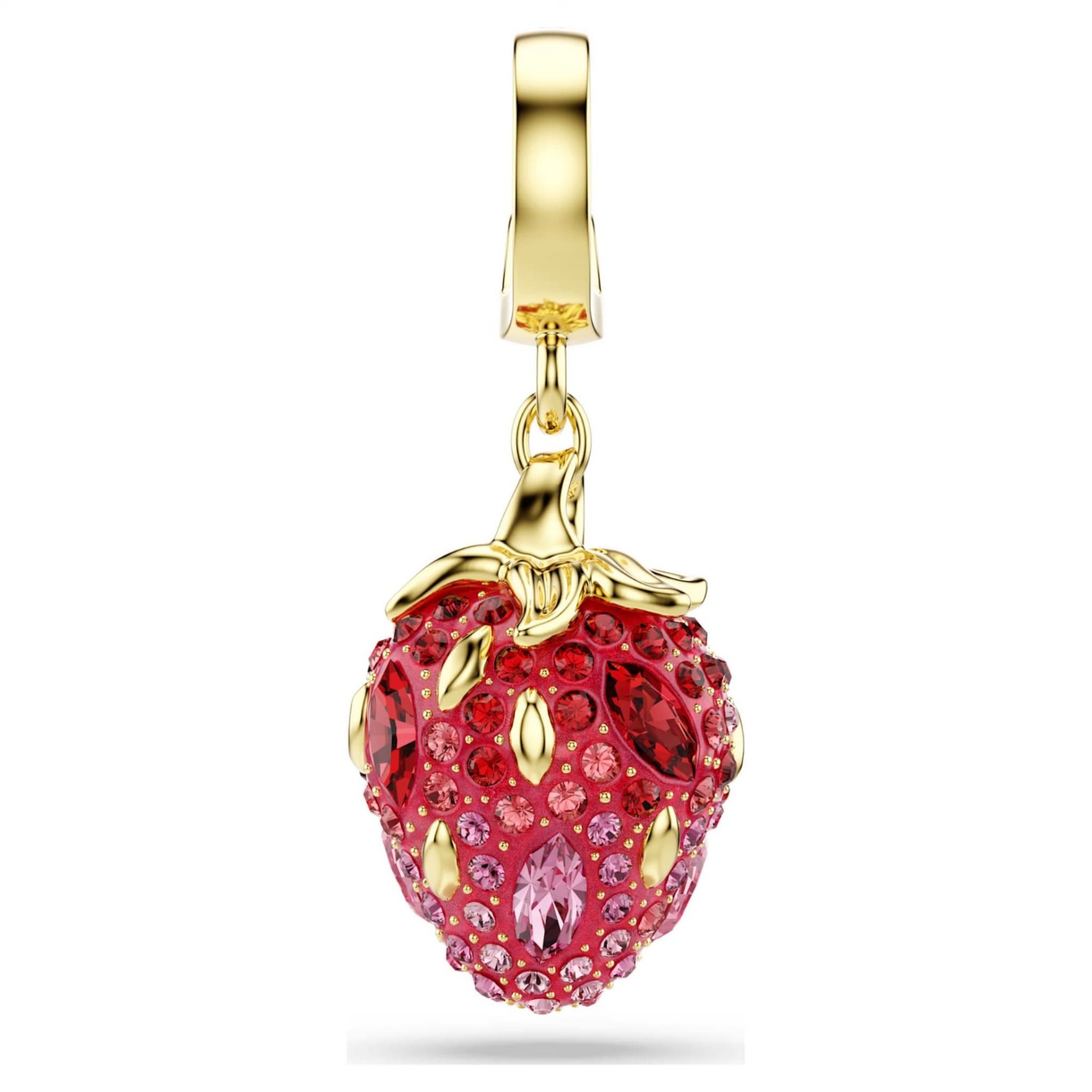 Swarovski smykke Idyllia charm Mixed cuts, Strawberry, Red, Gold-tone plated - 5743136