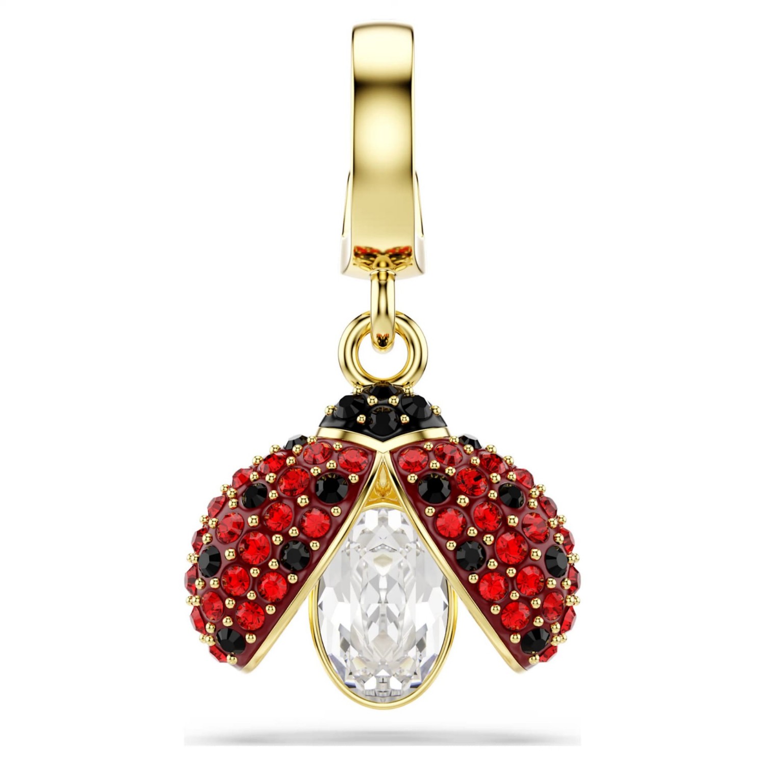 Swarovski smykke Idyllia charm Mixed cuts, Ladybug, Red, Gold-tone plated - 5743138