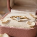 Diamantring forlovelsesring 0,30 ct TW-VS2 i 14kt gult gull. Aida - 180160309gg