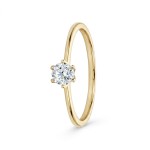 Diamantring forlovelsesring  0,30 ct i 14kt gult gull. Aida - 18016030gg