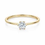 Diamantring forlovelsesring  0,30 ct i 14kt gult gull. Aida - 18016030gg