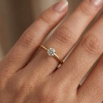 Diamantring forlovelsesring  0,30 ct i 14kt gult gull. Aida - 18016030gg