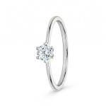 Diamantring forlovelsesring 0,30 ct TW-VS2 i 14kt hvitt gull. Aida - 180160309