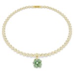 Swarovski smykke Idyllia charm Clover, Green, Gold-tone plated - 5743130