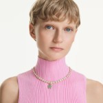Swarovski smykke Idyllia charm Clover, Green, Gold-tone plated - 5743130