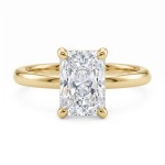Forlovelsesring med Lab Grown Radiant 1,5 carat River (D)VVS2 i gult gull 14kt - HR0726150rdLG