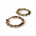 Gulløringer 14kt gull med diamanter 0,09ct W-Si - coc3700538