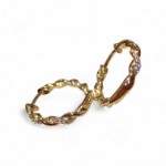 Gulløringer 14kt gull med diamanter 0,09ct W-Si - coc3700538