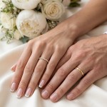 Gifteringer i gult gull 14 kt, 2.7 mm og 3 mm. GERSTNER - 29781