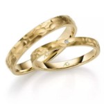 Gifteringer i gult gull 14 kt, 2.5 mm & 3.5 mm. GERSTNER - 31322