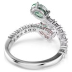Swarovski Ariana Grande x Swarovski open ring Mixed cuts, Multicolored, Rhodium plated - 5737372