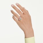 Swarovski Ariana Grande x Swarovski open ring Mixed cuts, Multicolored, Rhodium plated - 5737372