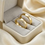 Gifteringer i gult gull 14 kt, 4 mm. GERSTNER - 200800