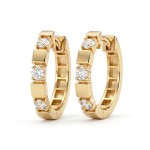 Gulløredobber 14kt gull med diamanter 0,14ct W-Si - coc3771237