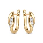 Gulløredobber i 14kt gull med diamanter 0,23ct W-Si - coc3700009