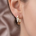 Gulløredobber i 14kt gull med diamanter 0,23ct W-Si - coc3700009
