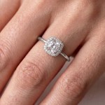 Diamantring med 0.49 ct, hvitt gull 18 kt - 159140hvg