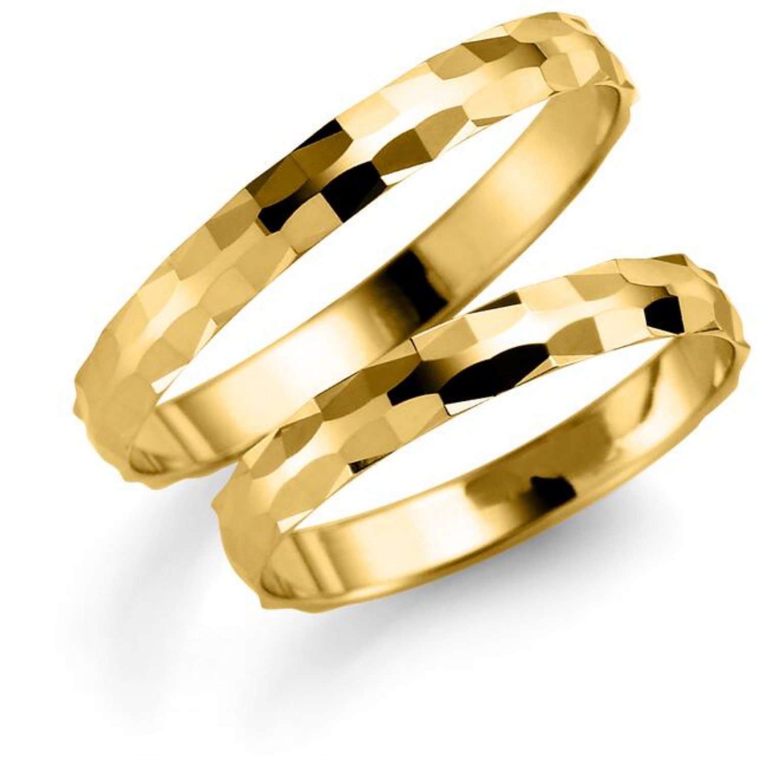 Gifteringer i serien Deg & Meg i 585 gult gull 3 mm. ESPELAND - SE118GU30