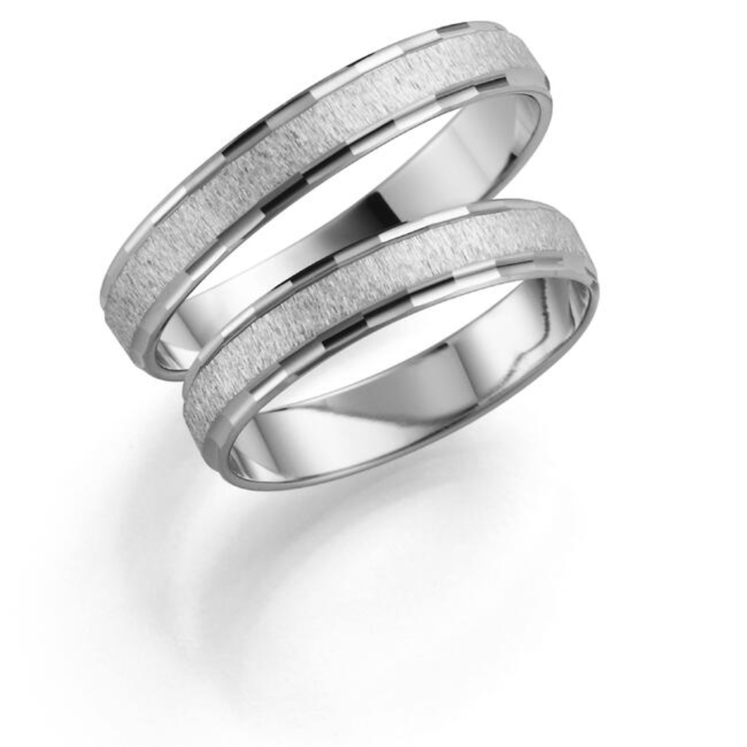 Gifteringer i hvitt gull 14 kt, 4 mm. ESPELAND - SE128HV40